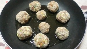 polpette al curry e verdure