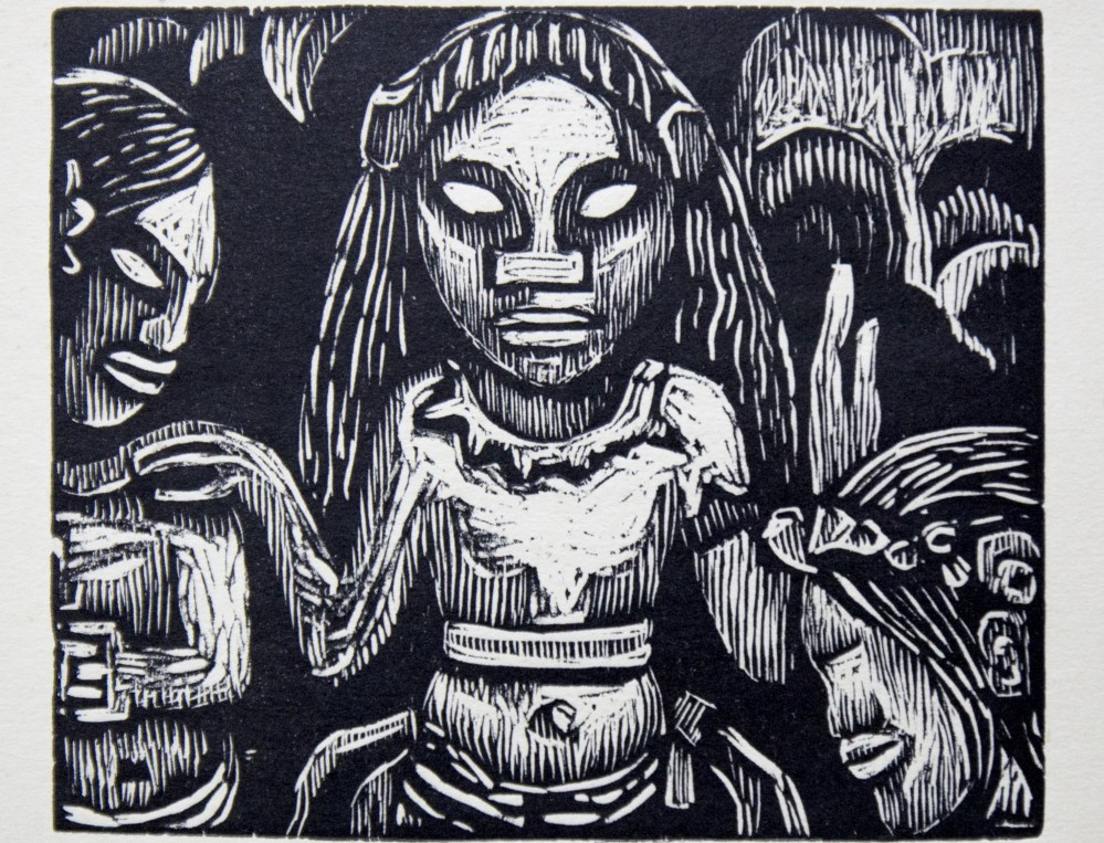 Gauguin - Il cantastorie Xilografia